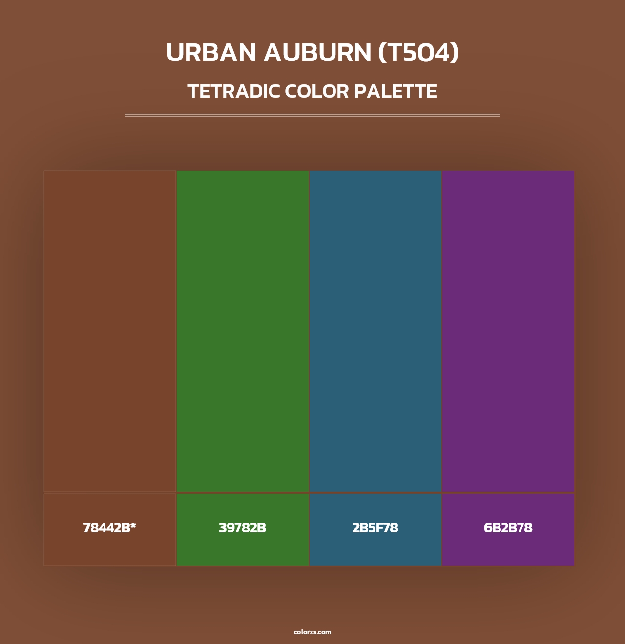 Urban Auburn (T504) - Tetradic Color Palette