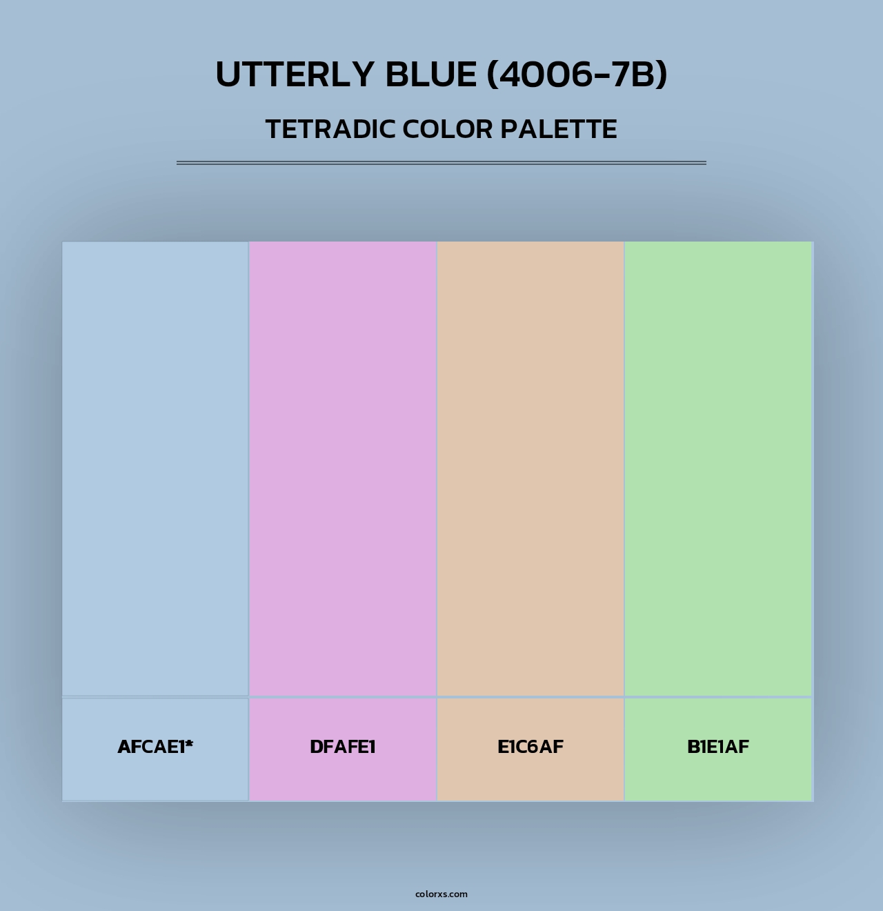 Utterly Blue (4006-7B) - Tetradic Color Palette