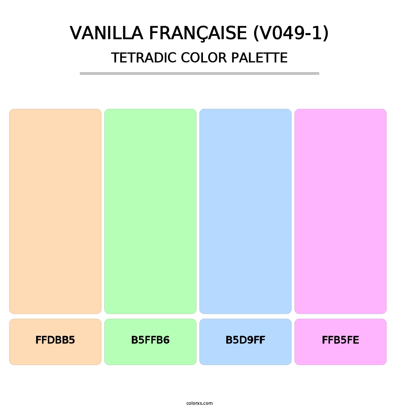 Vanilla Française (V049-1) - Tetradic Color Palette