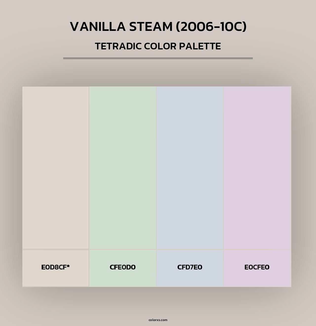 Vanilla Steam (2006-10C) - Tetradic Color Palette