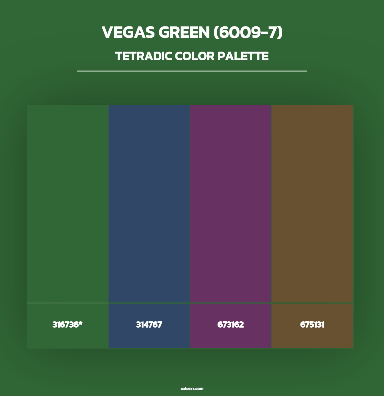 Vegas Green (6009-7) - Tetradic Color Palette
