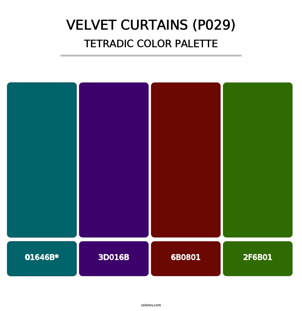 Velvet Curtains (P029) - Tetradic Color Palette