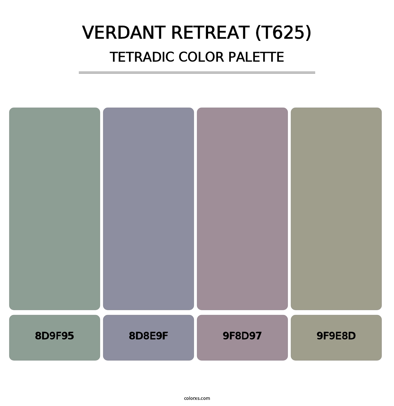 Verdant Retreat (T625) - Tetradic Color Palette