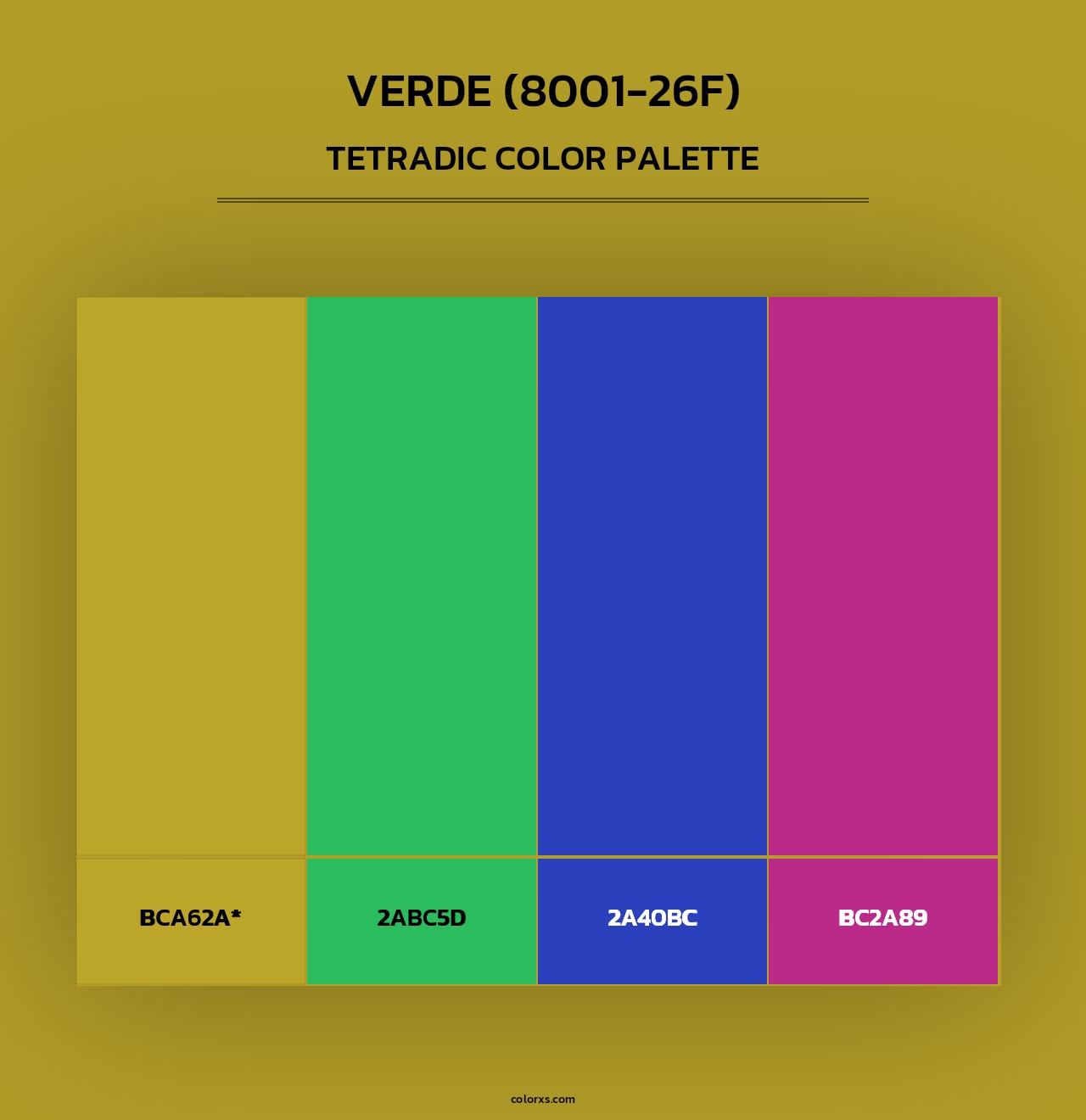 Verde (8001-26F) - Tetradic Color Palette