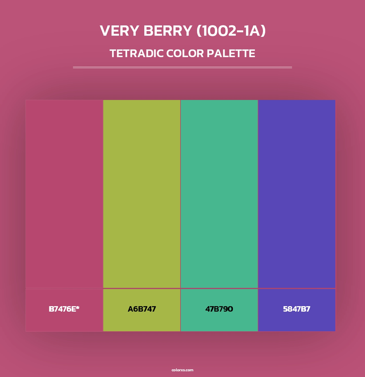 Very Berry (1002-1A) - Tetradic Color Palette