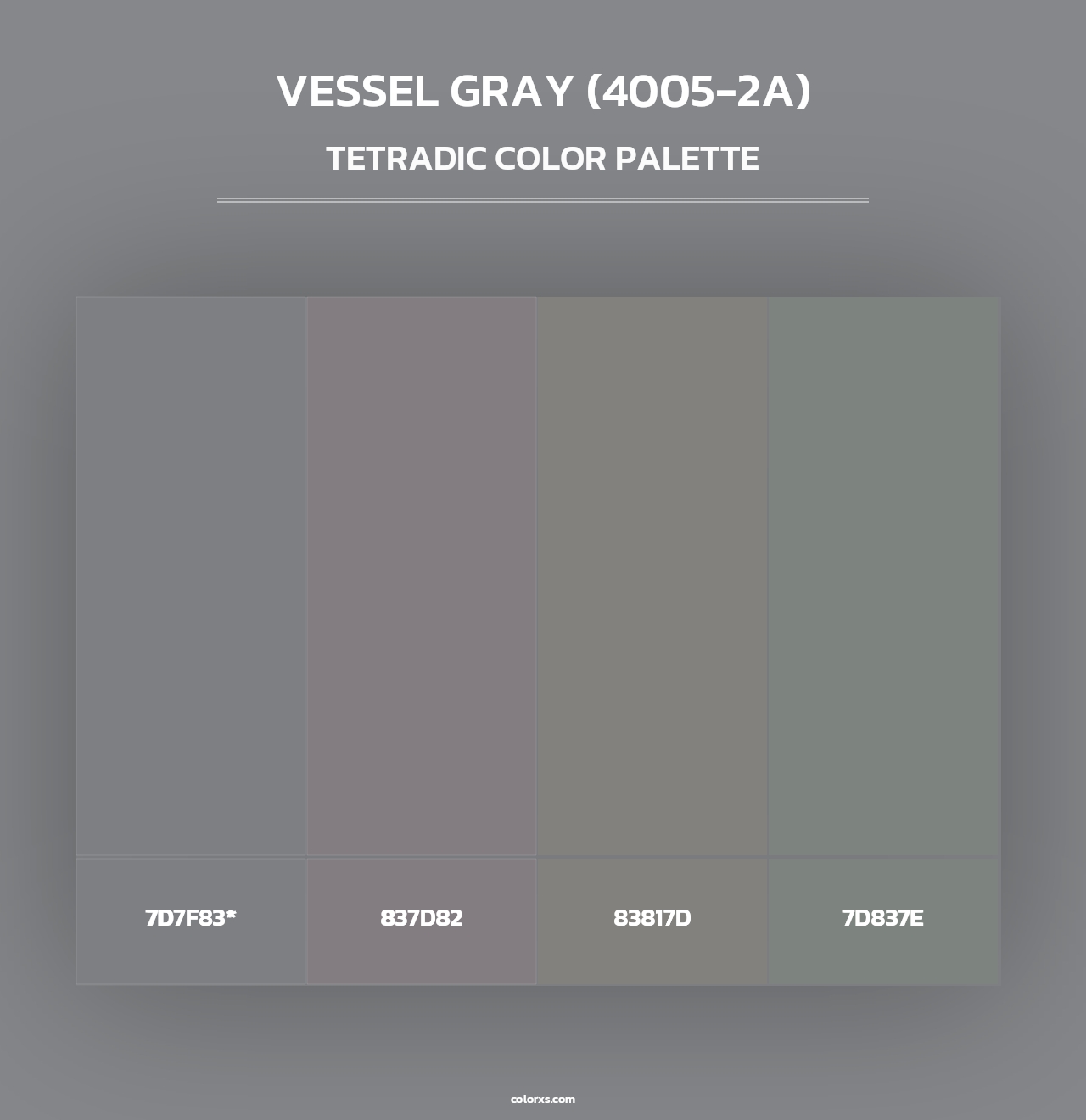 Vessel Gray (4005-2A) - Tetradic Color Palette