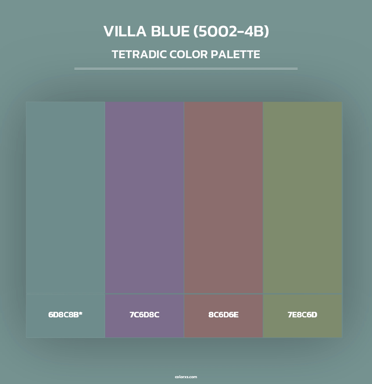 Villa Blue (5002-4B) - Tetradic Color Palette