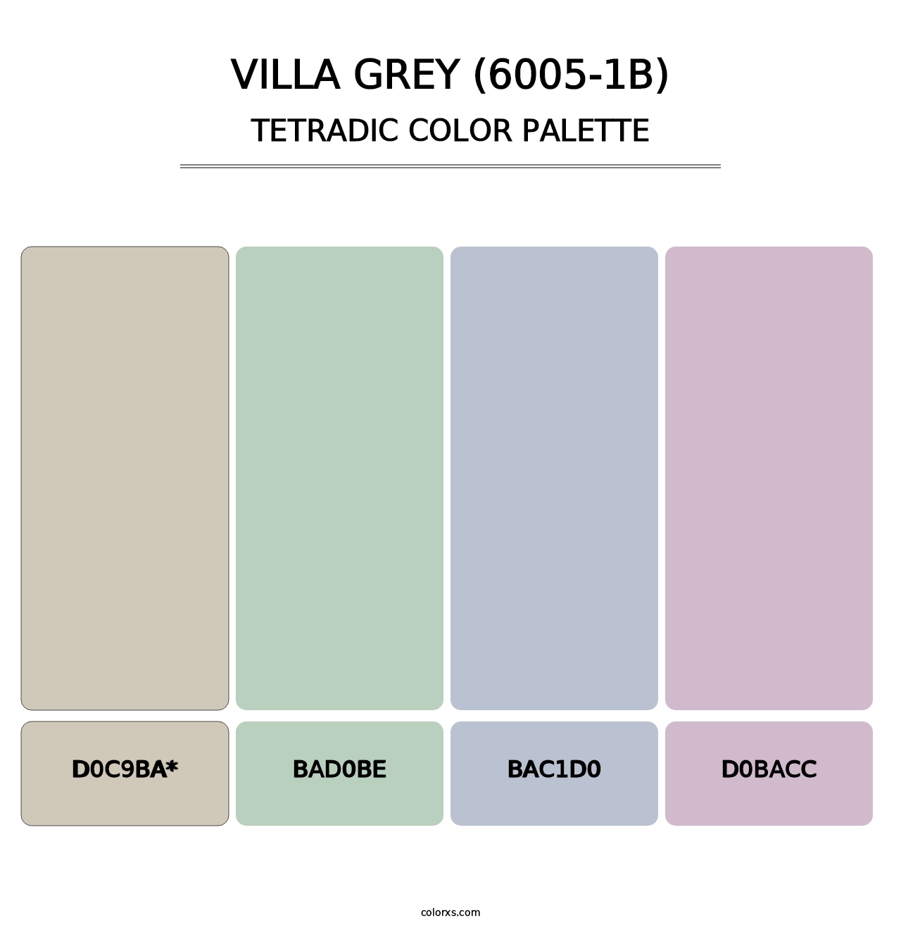 Villa Grey (6005-1B) - Tetradic Color Palette