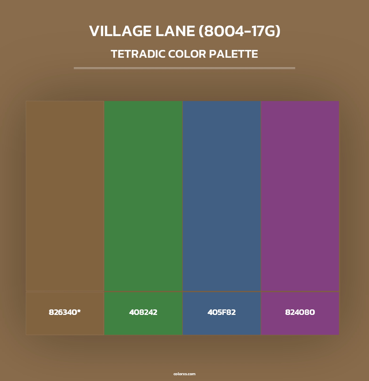 Village Lane (8004-17G) - Tetradic Color Palette