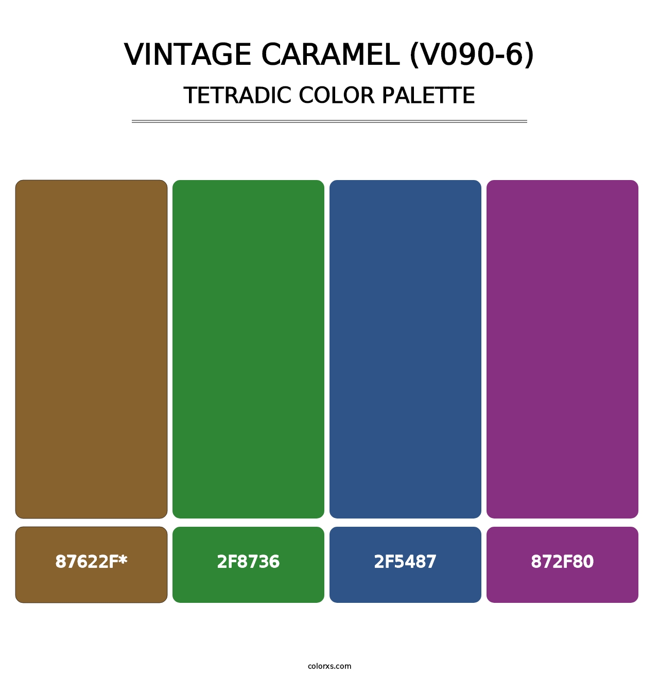 Vintage Caramel (V090-6) - Tetradic Color Palette