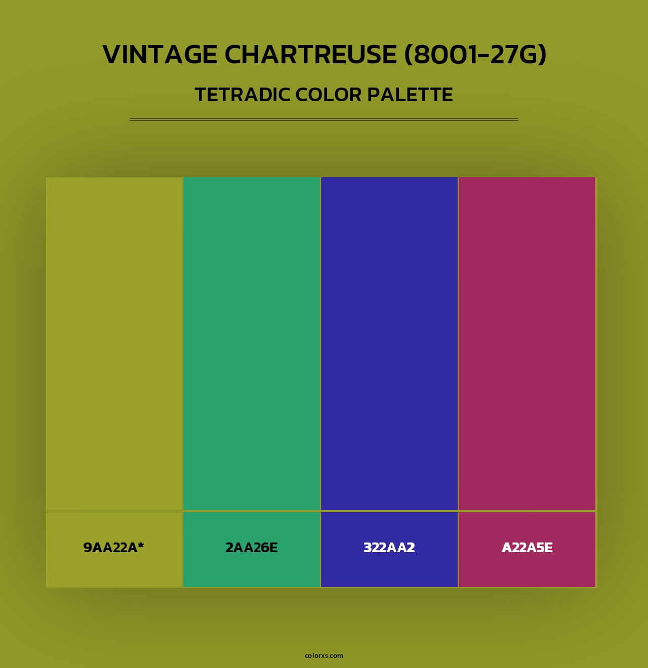 Vintage Chartreuse (8001-27G) - Tetradic Color Palette
