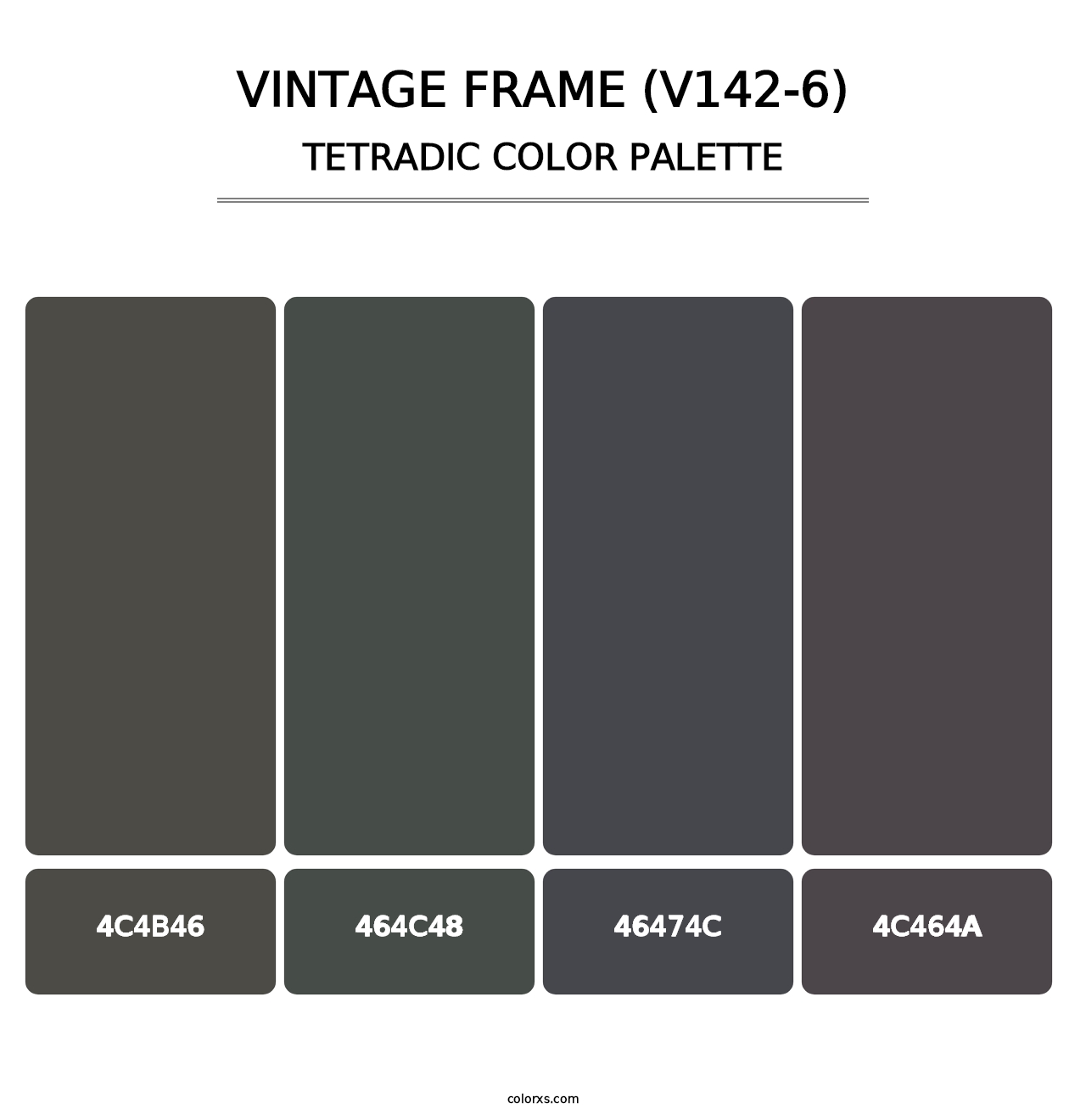 Vintage Frame (V142-6) - Tetradic Color Palette