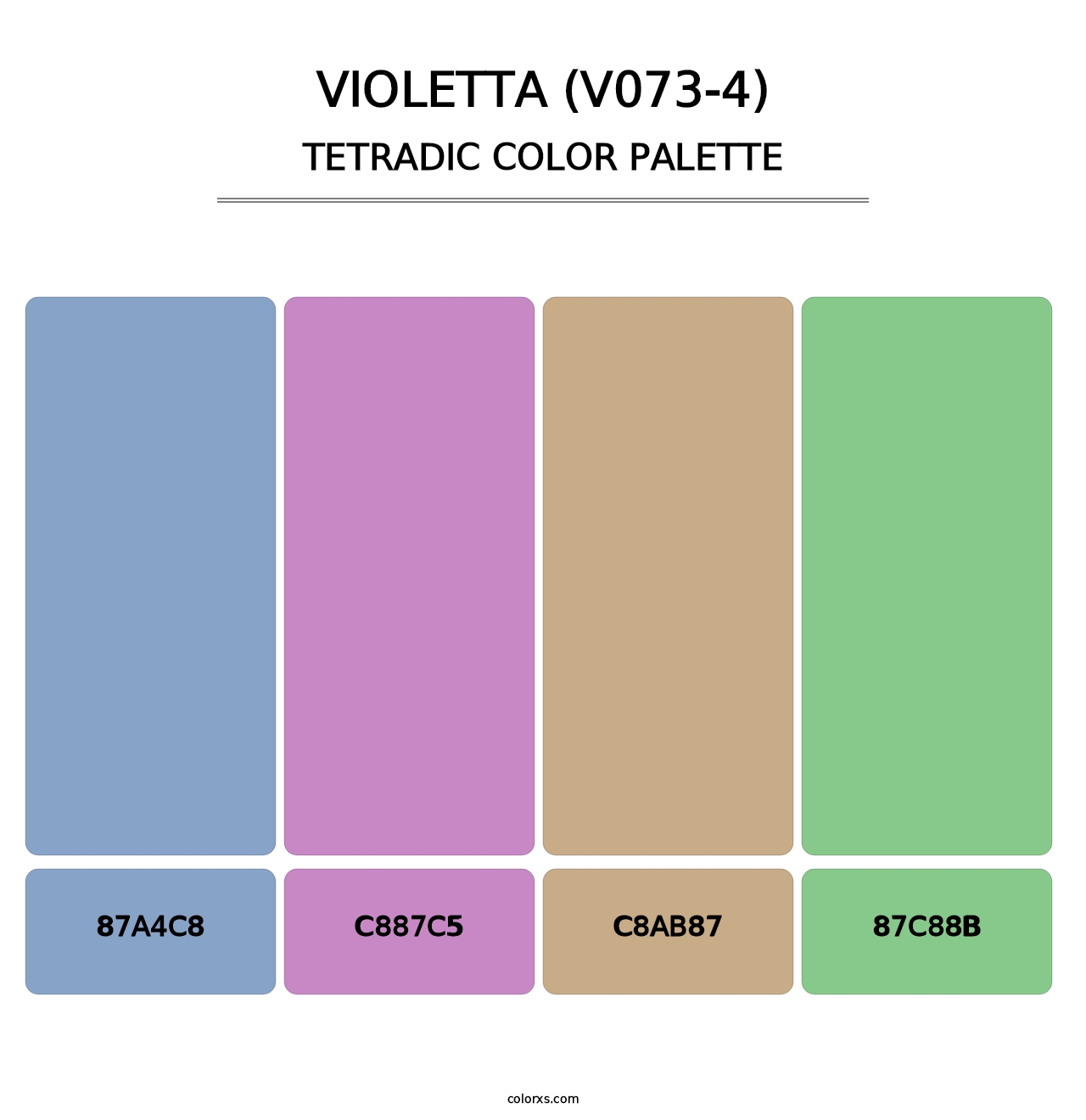 Violetta (V073-4) - Tetradic Color Palette