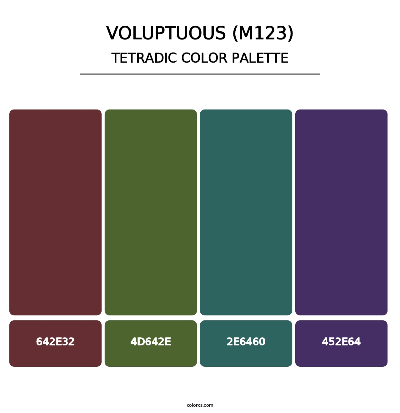 Voluptuous (M123) - Tetradic Color Palette