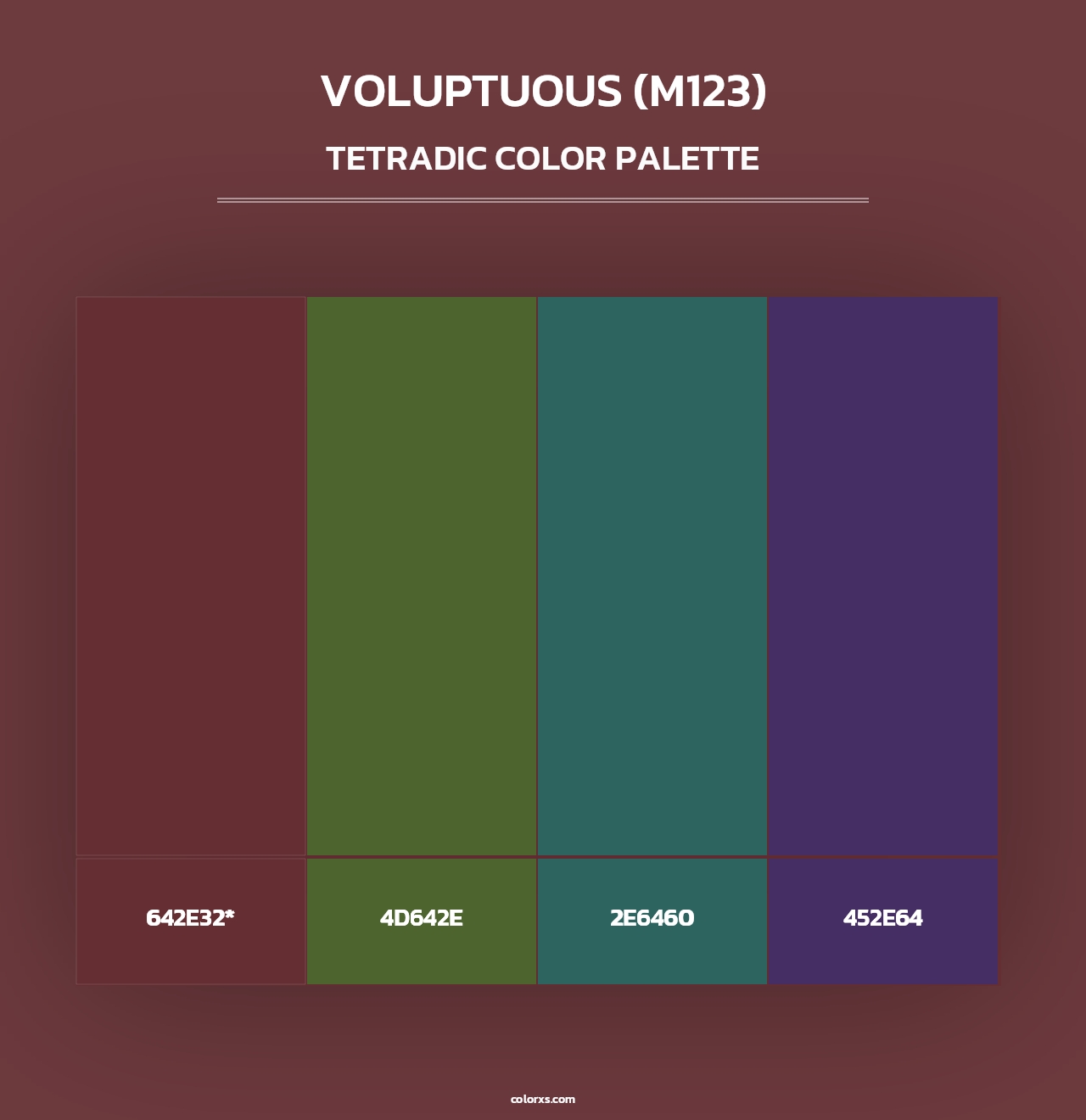 Voluptuous (M123) - Tetradic Color Palette