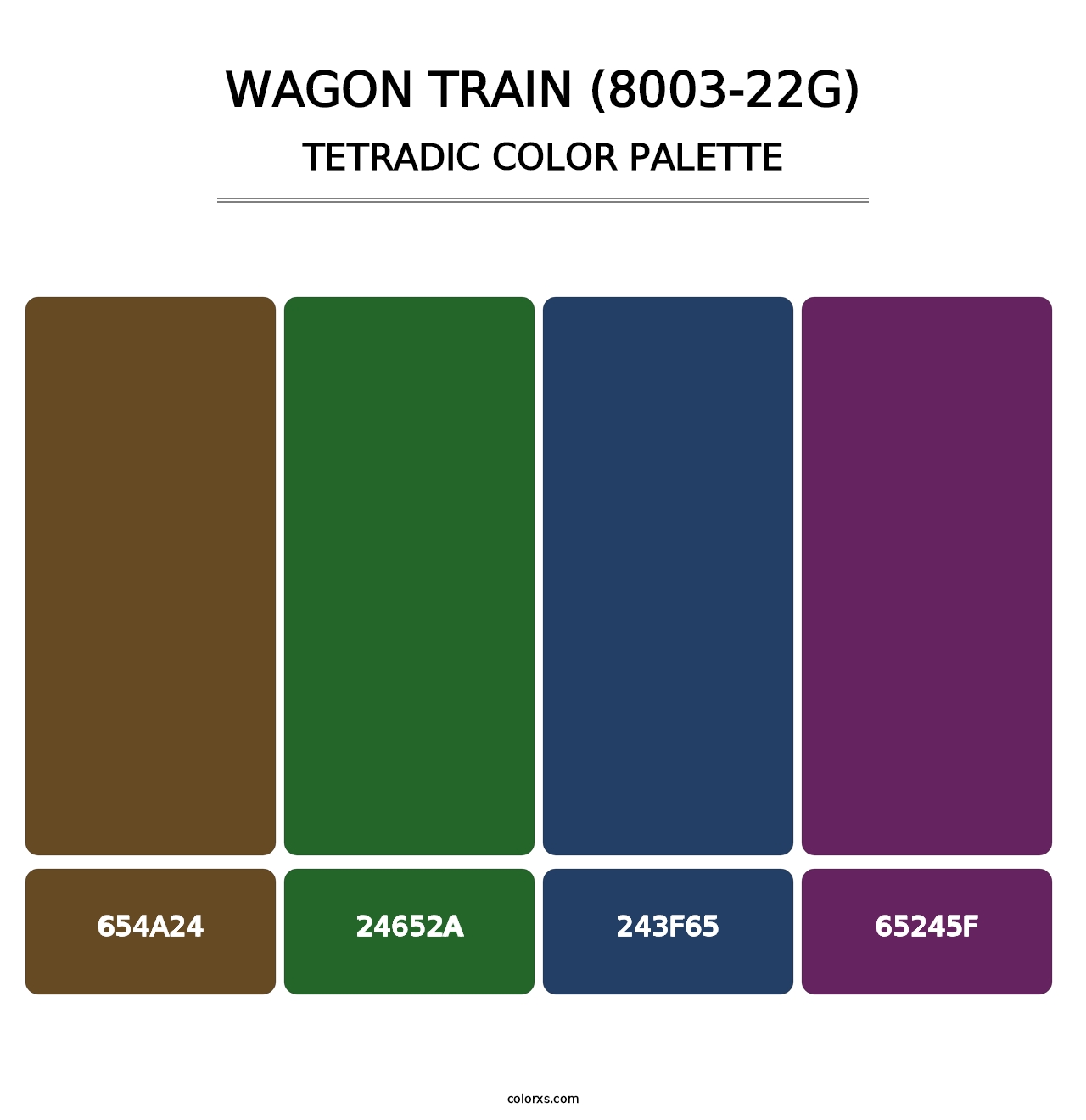 Wagon Train (8003-22G) - Tetradic Color Palette