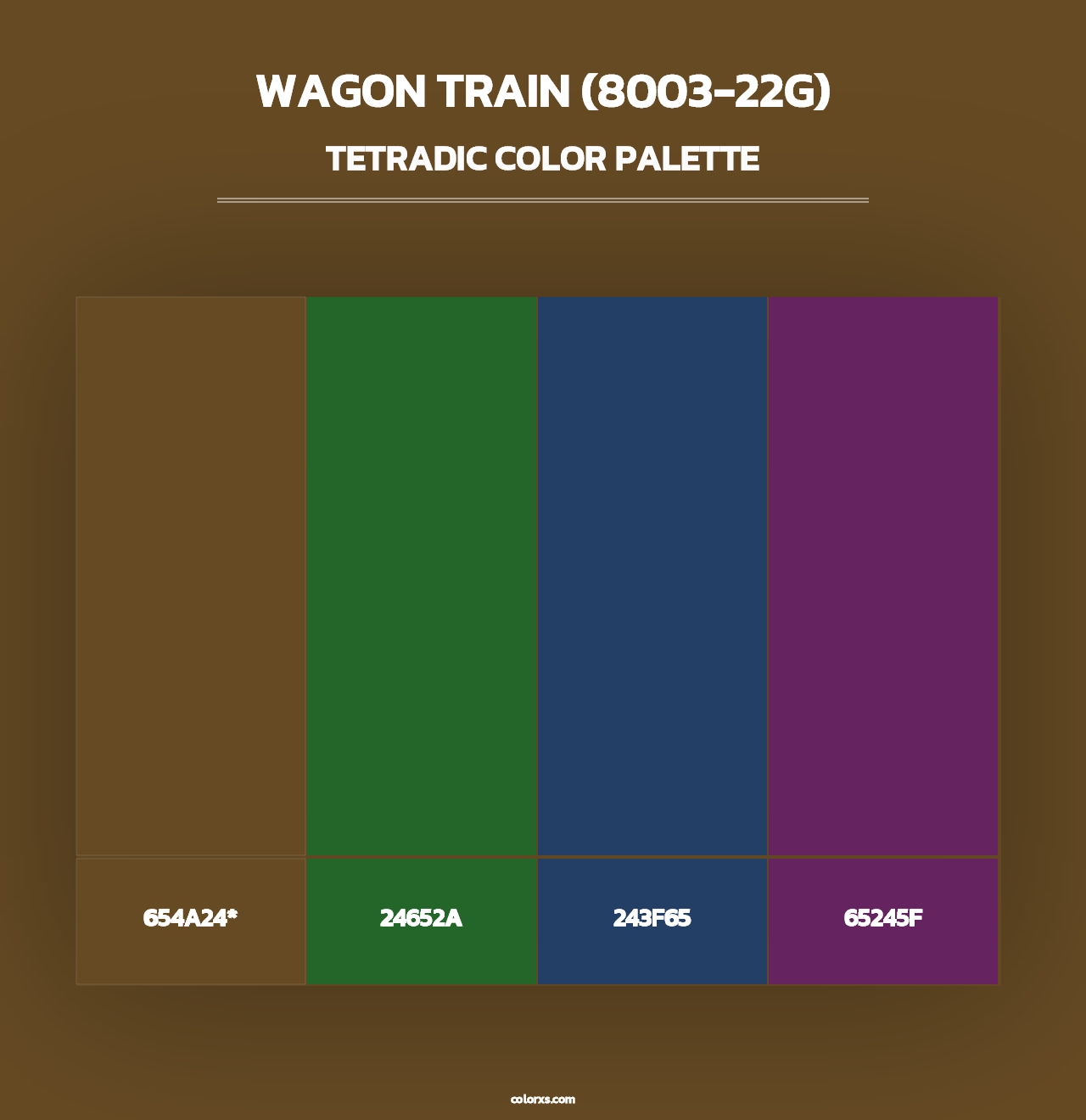 Wagon Train (8003-22G) - Tetradic Color Palette