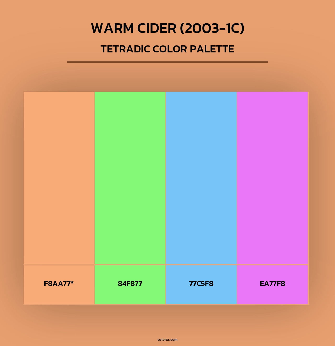 Warm Cider (2003-1C) - Tetradic Color Palette