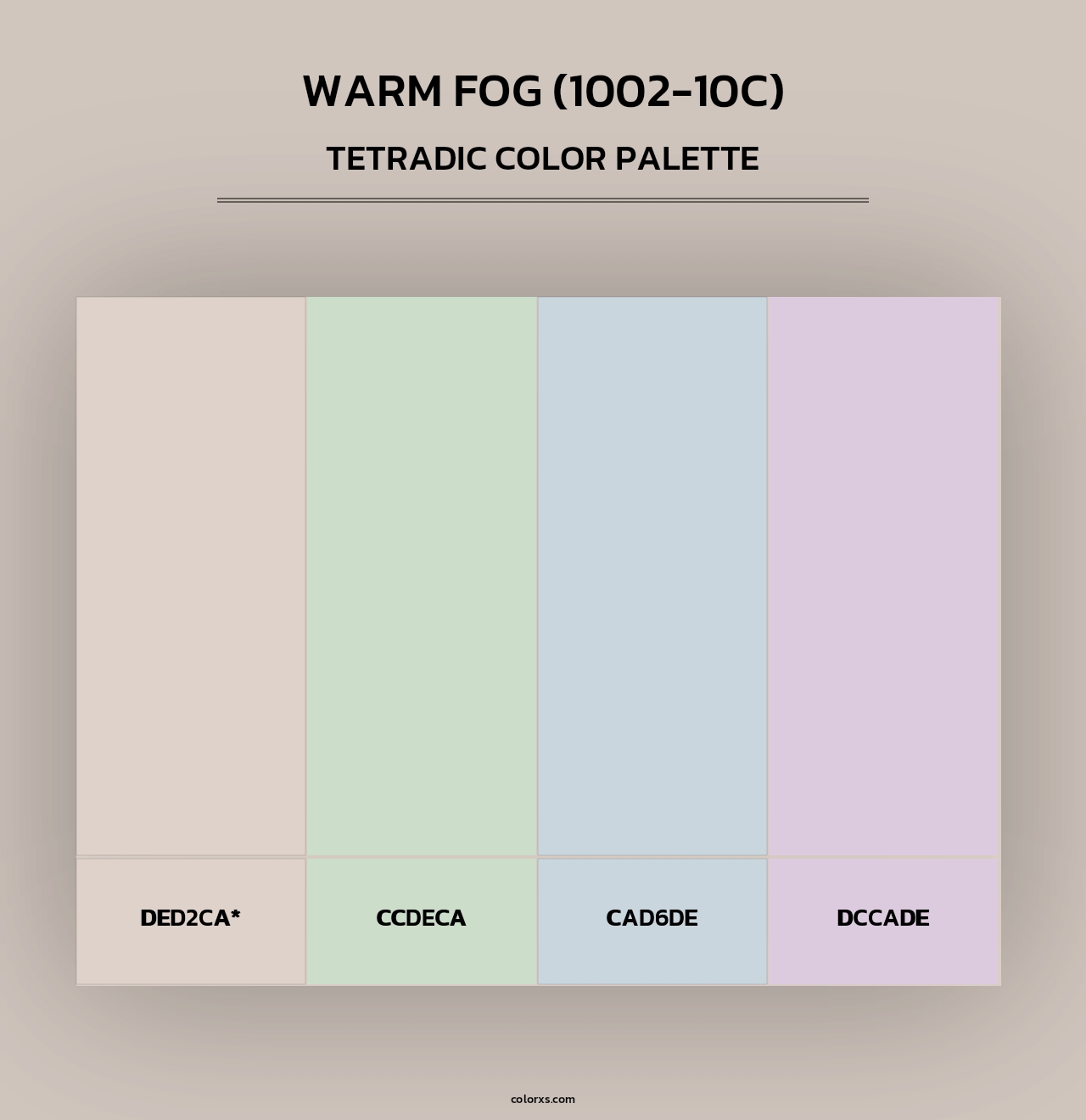 Warm Fog (1002-10C) - Tetradic Color Palette
