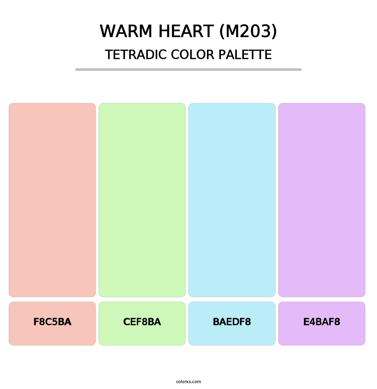 Warm Heart (M203) - Tetradic Color Palette