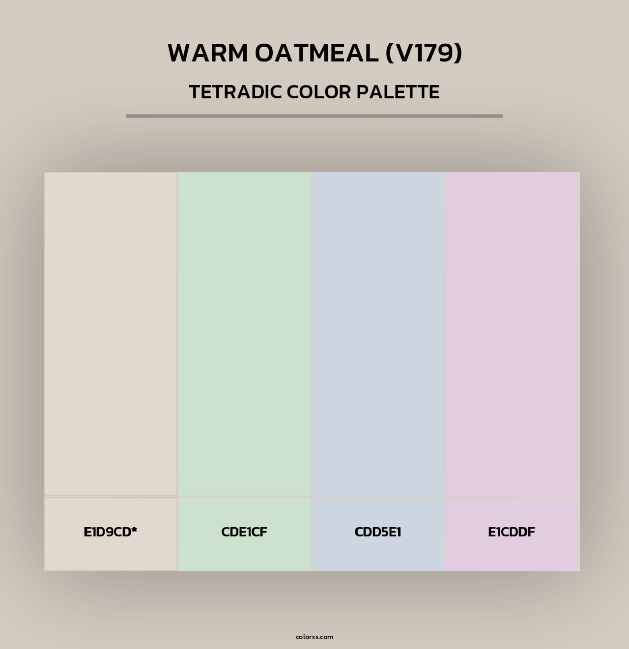 Warm Oatmeal (V179) - Tetradic Color Palette