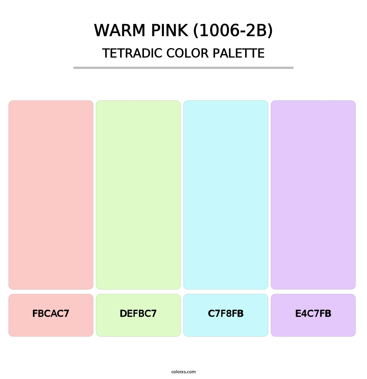 Warm Pink (1006-2B) - Tetradic Color Palette