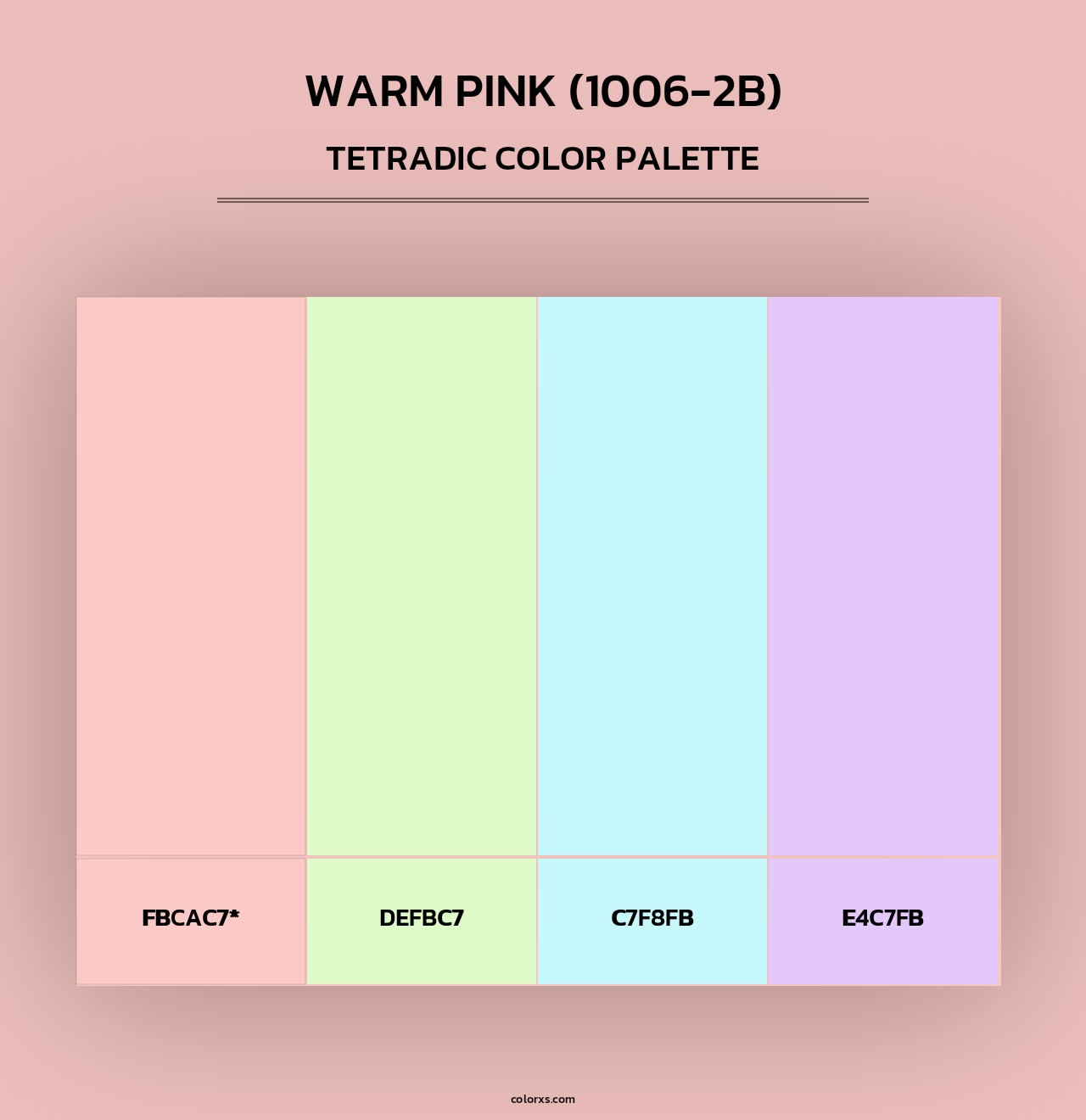 Warm Pink (1006-2B) - Tetradic Color Palette