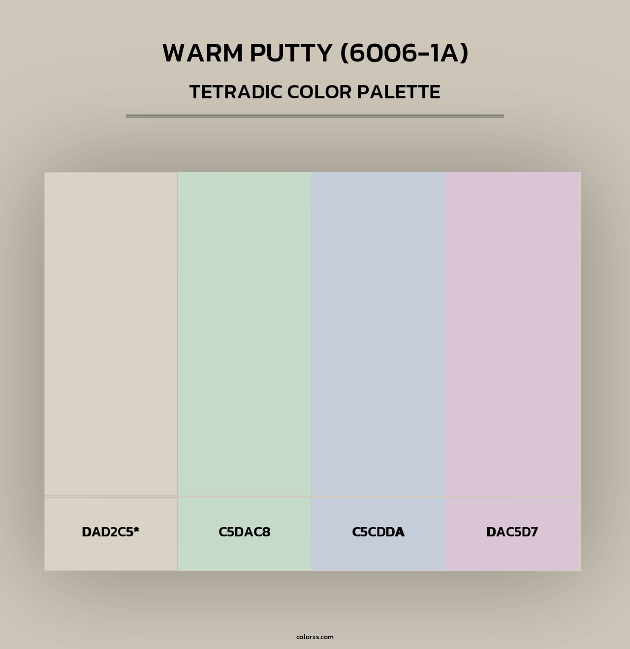 Warm Putty (6006-1A) - Tetradic Color Palette