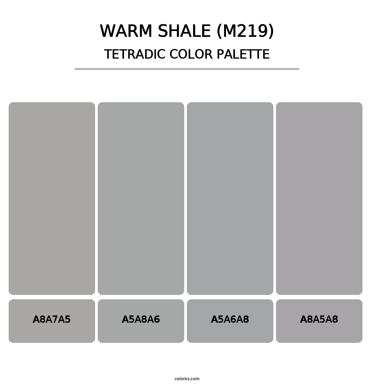 Warm Shale (M219) - Tetradic Color Palette