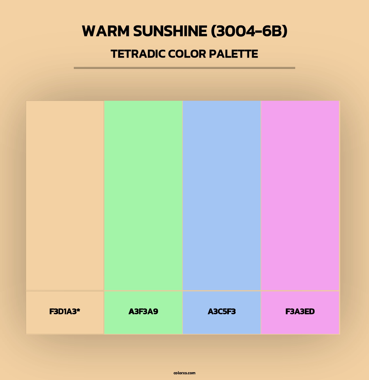 Warm Sunshine (3004-6B) - Tetradic Color Palette