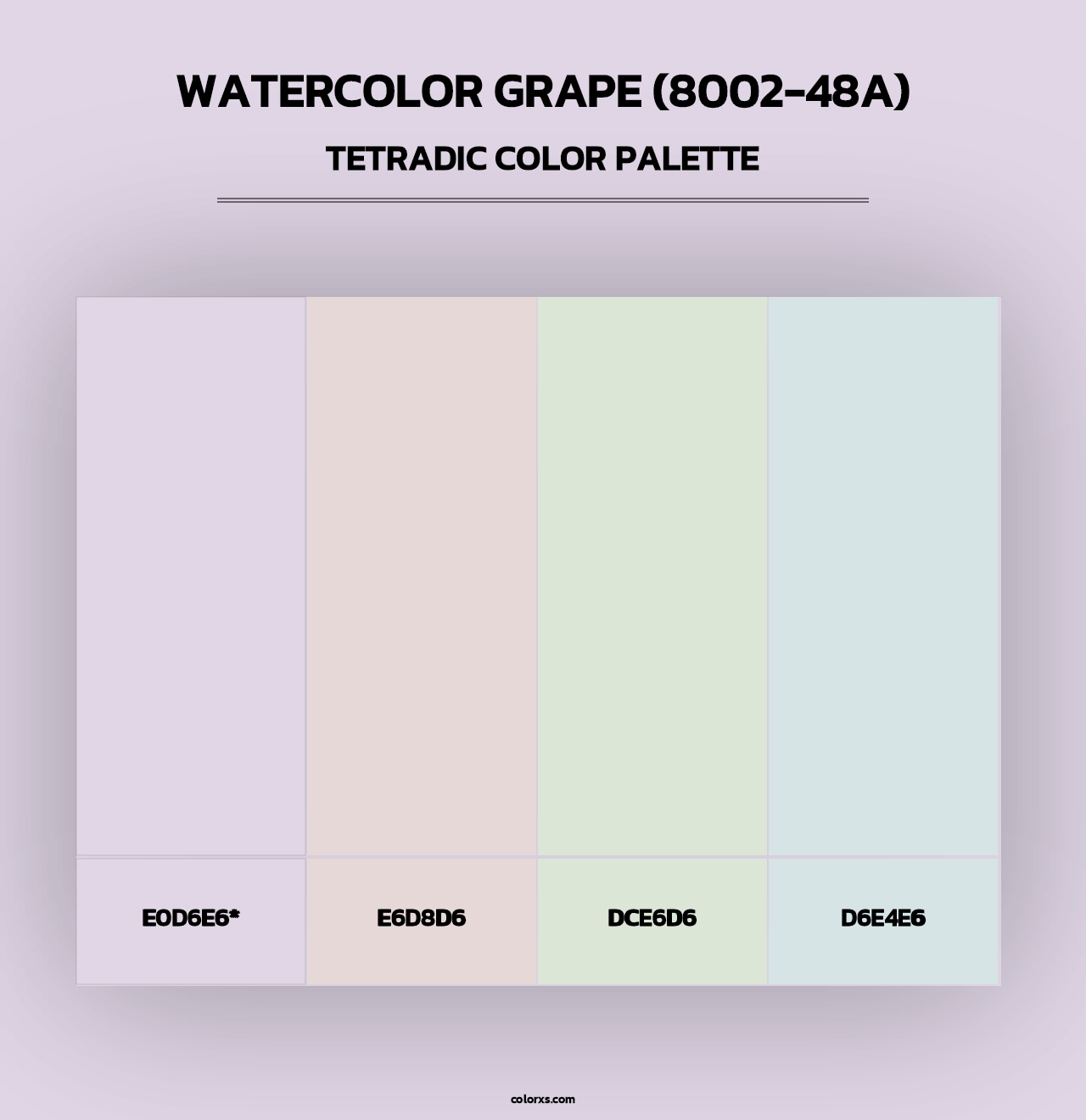 Watercolor Grape (8002-48A) - Tetradic Color Palette