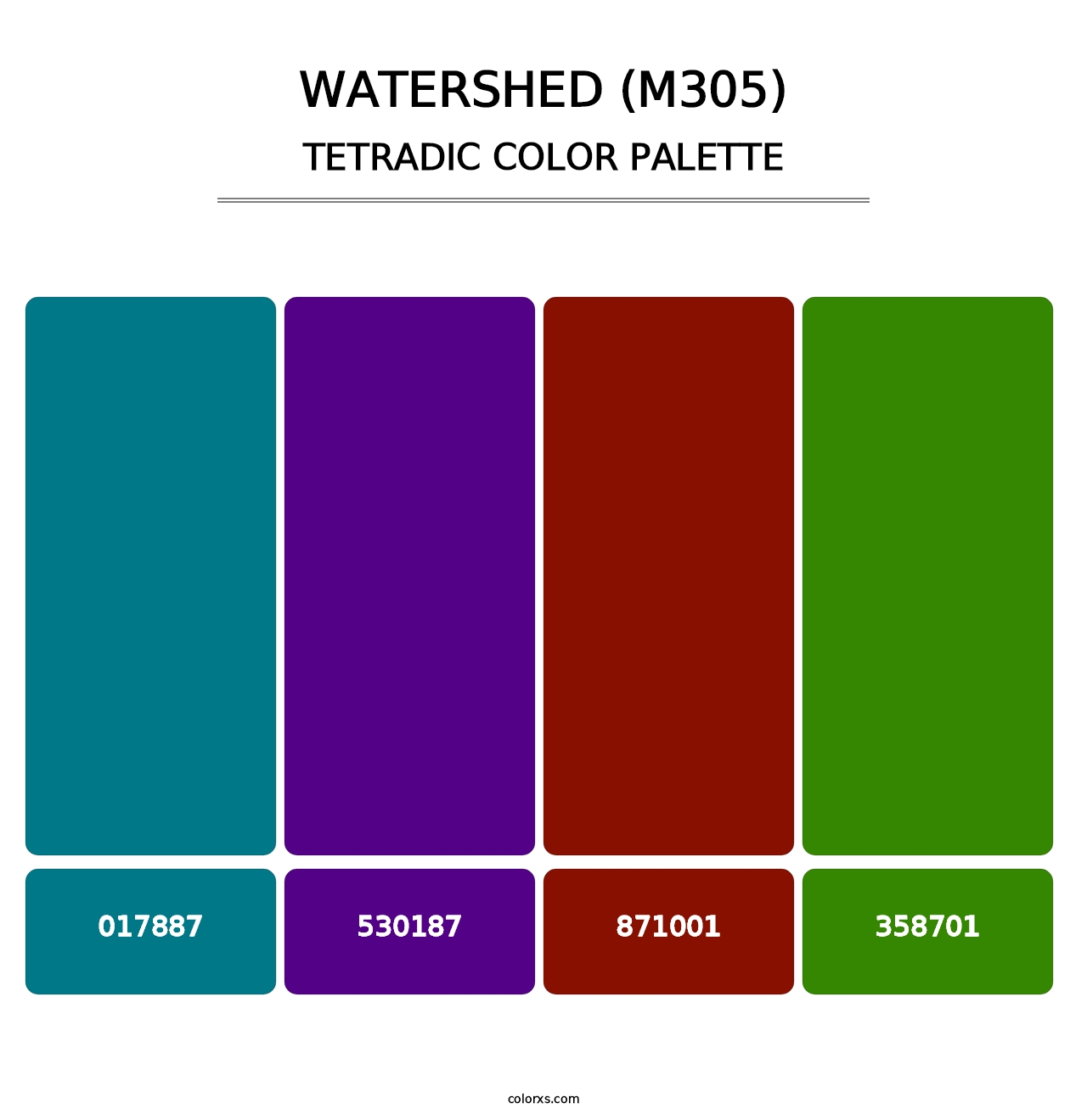 Watershed (M305) - Tetradic Color Palette