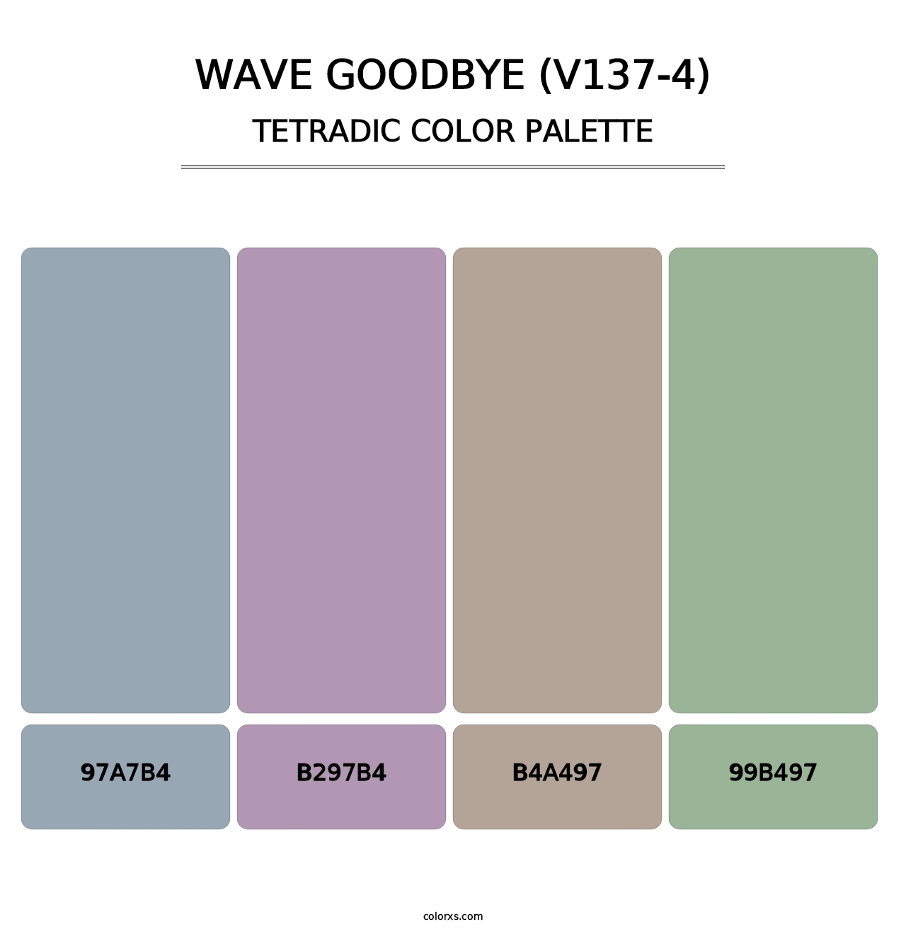 Wave Goodbye (V137-4) - Tetradic Color Palette