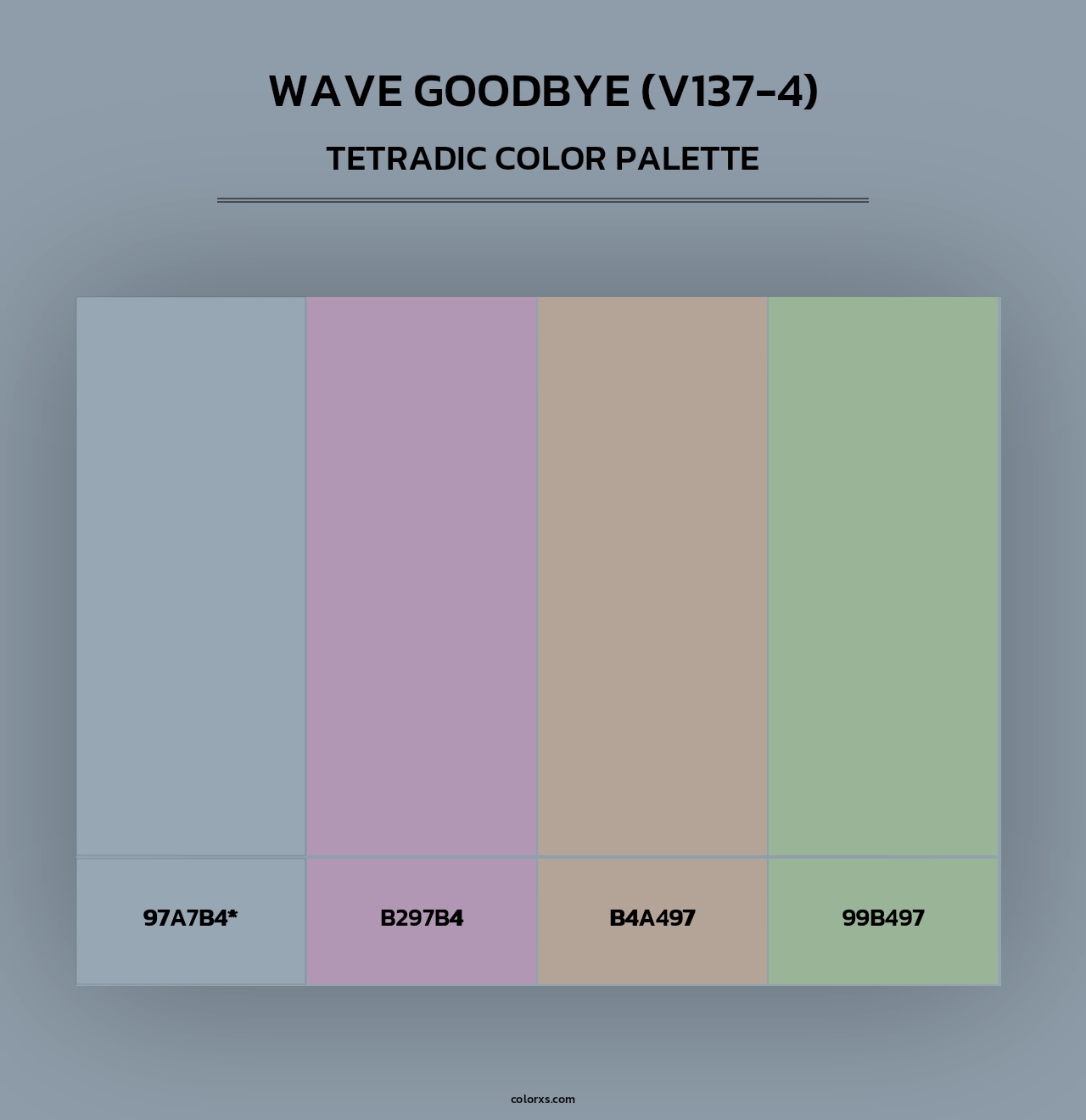 Wave Goodbye (V137-4) - Tetradic Color Palette
