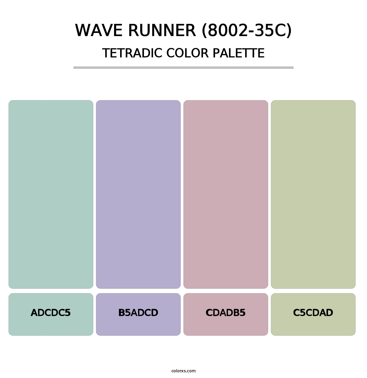 Wave Runner (8002-35C) - Tetradic Color Palette