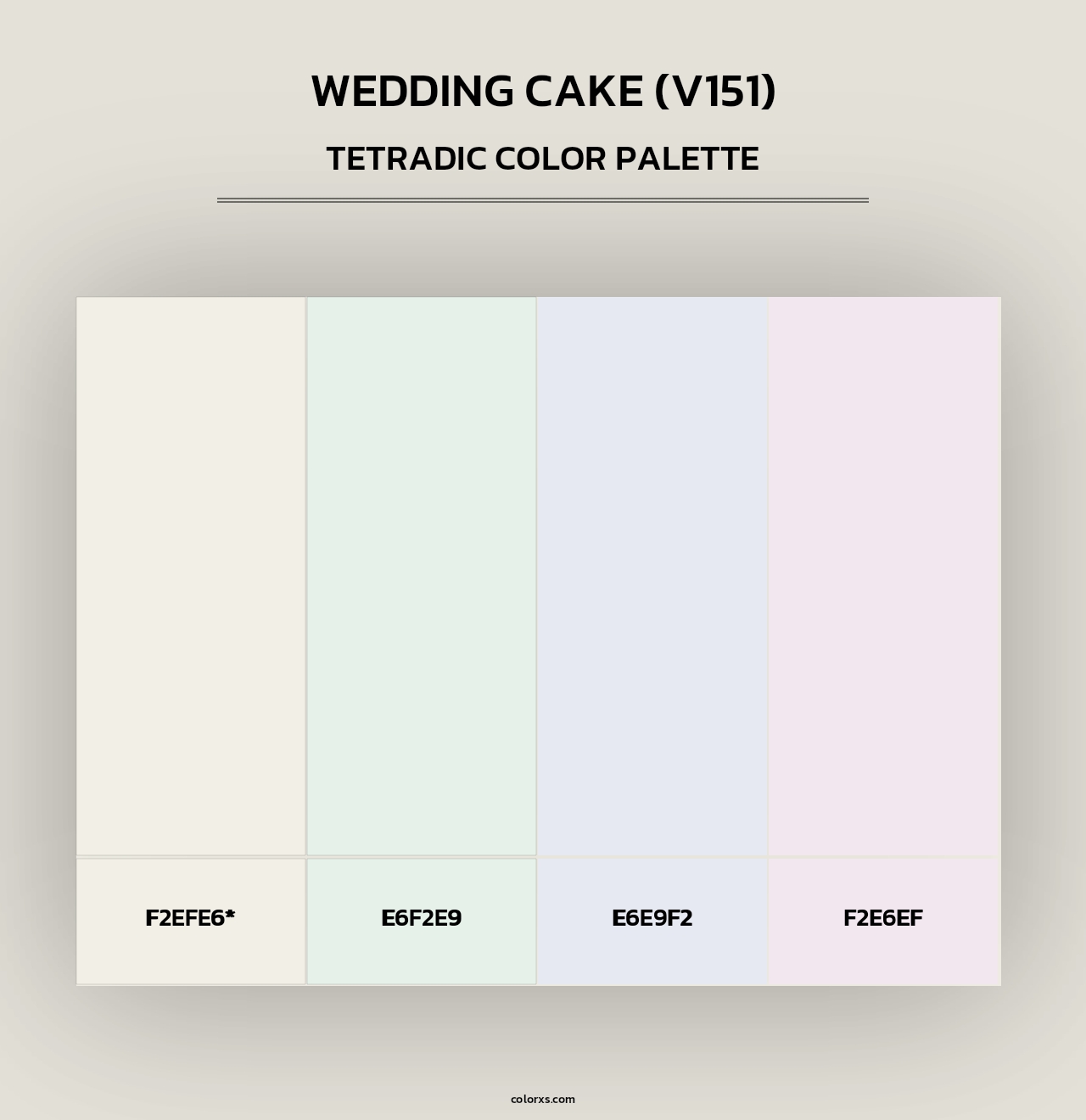 Wedding Cake (V151) - Tetradic Color Palette