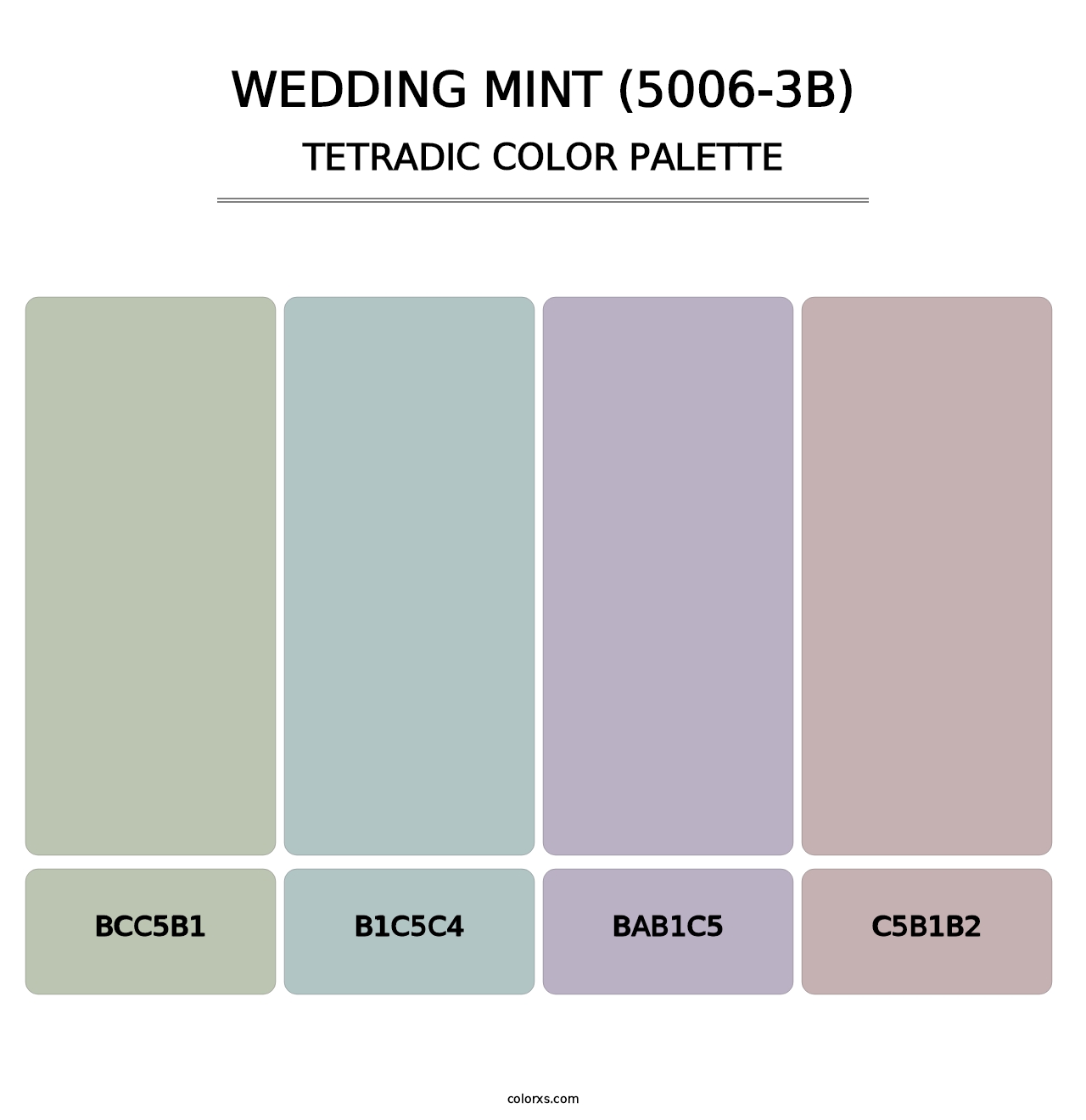 Wedding Mint (5006-3B) - Tetradic Color Palette