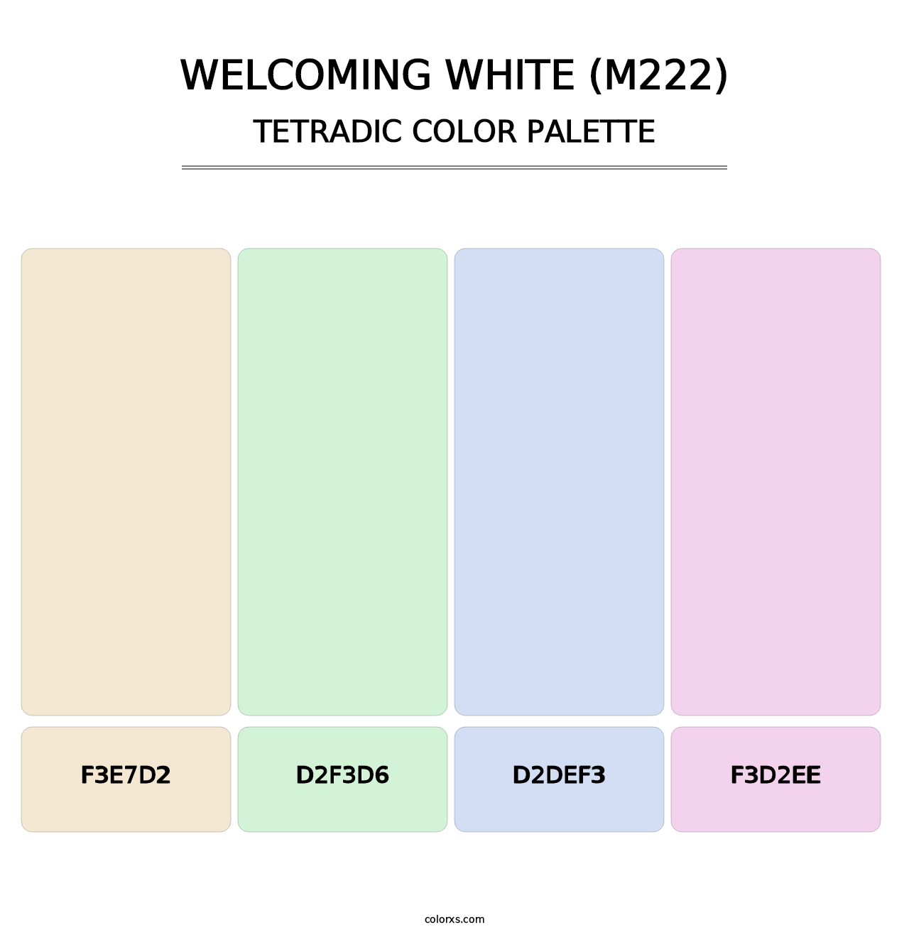 Welcoming White (M222) - Tetradic Color Palette