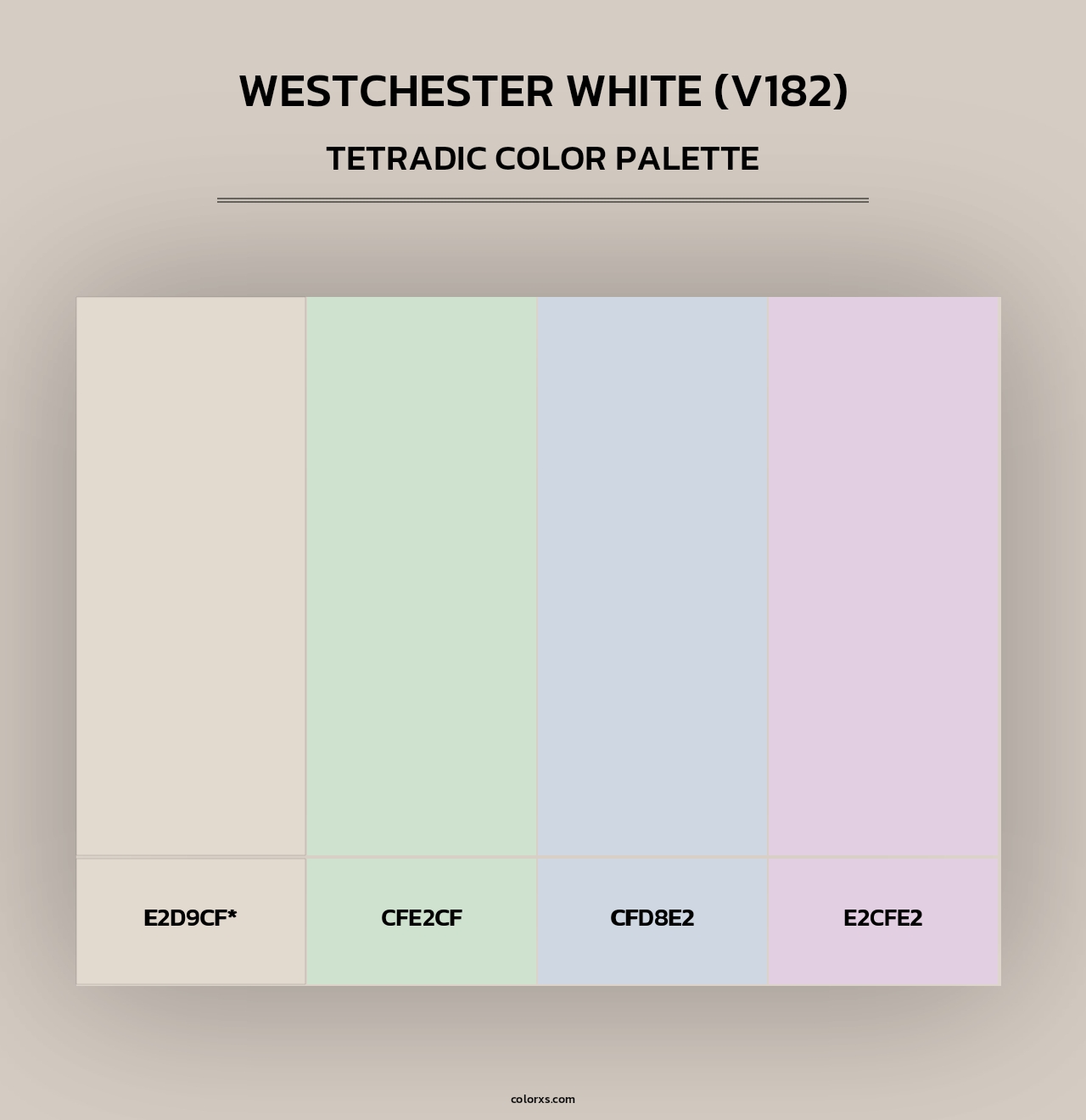 Westchester White (V182) - Tetradic Color Palette