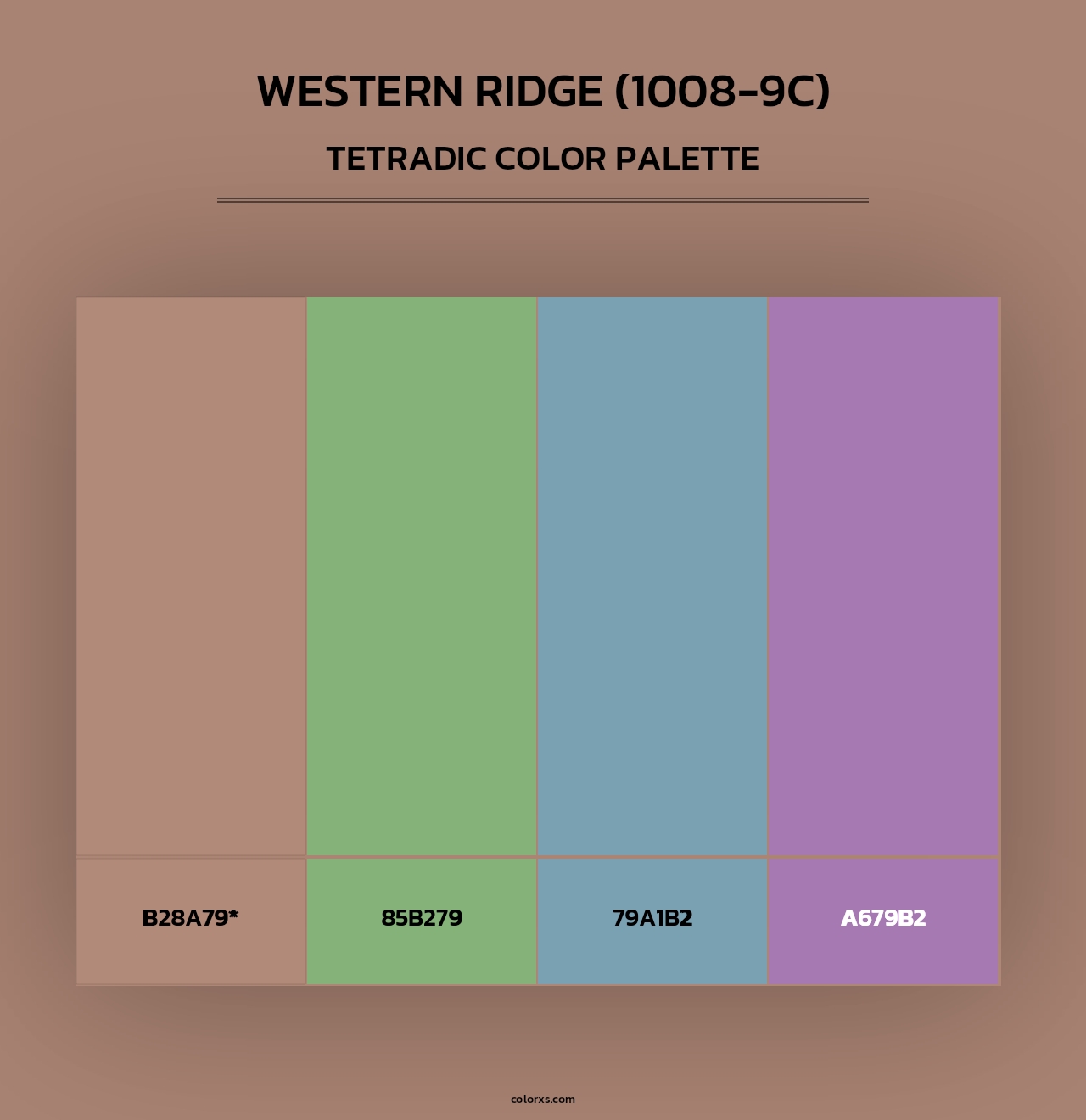 Western Ridge (1008-9C) - Tetradic Color Palette