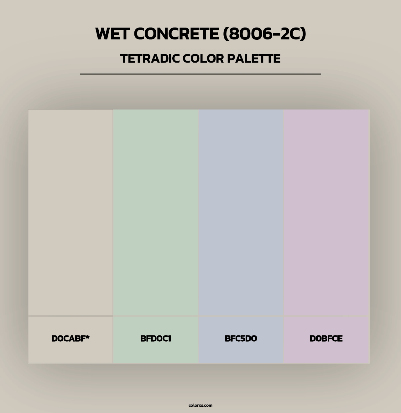 Wet Concrete (8006-2C) - Tetradic Color Palette