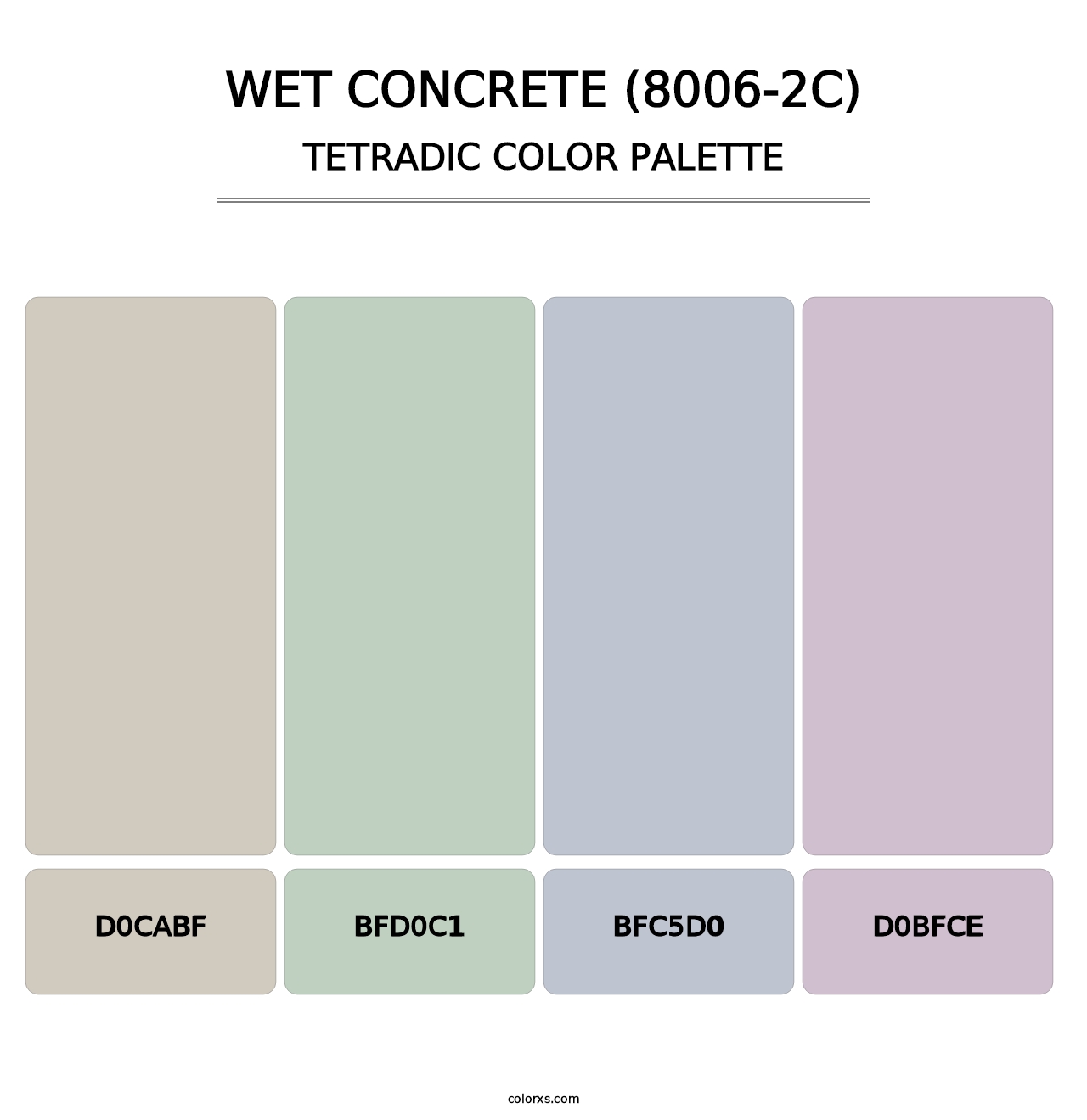 Wet Concrete (8006-2C) - Tetradic Color Palette