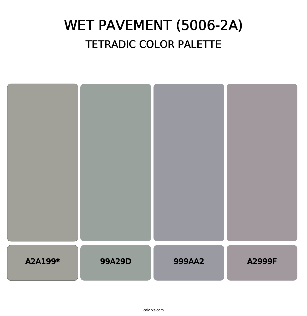 Wet Pavement (5006-2A) - Tetradic Color Palette