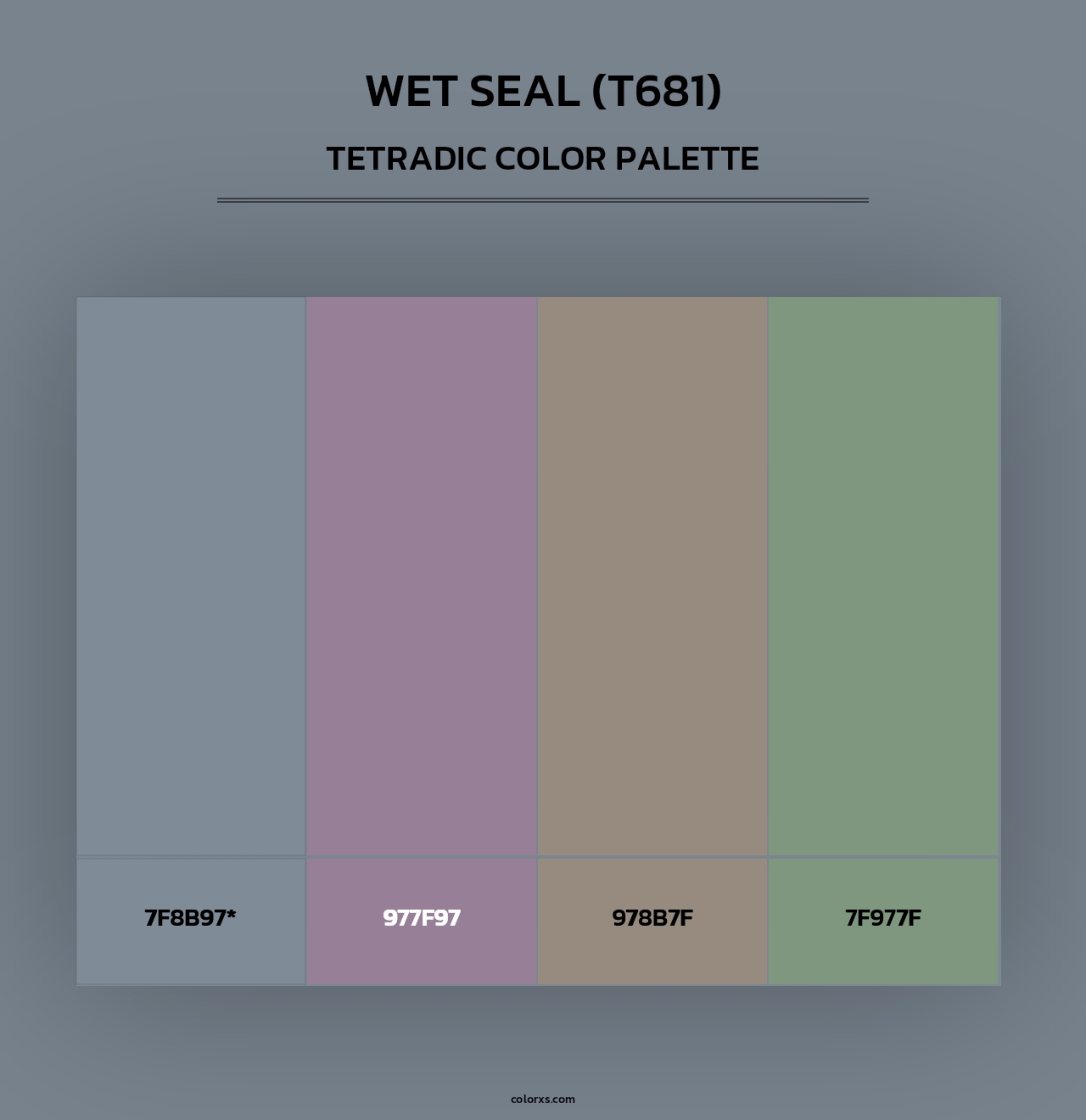 Wet Seal (T681) - Tetradic Color Palette