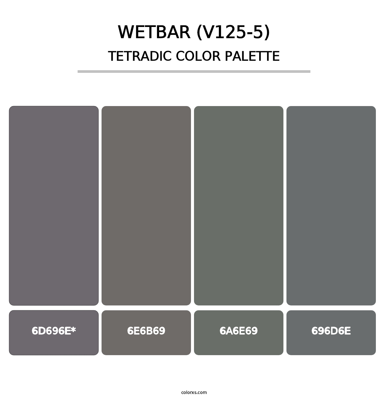 Wetbar (V125-5) - Tetradic Color Palette