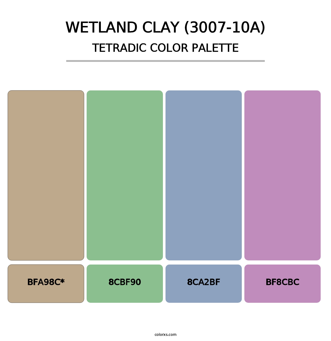 Wetland Clay (3007-10A) - Tetradic Color Palette