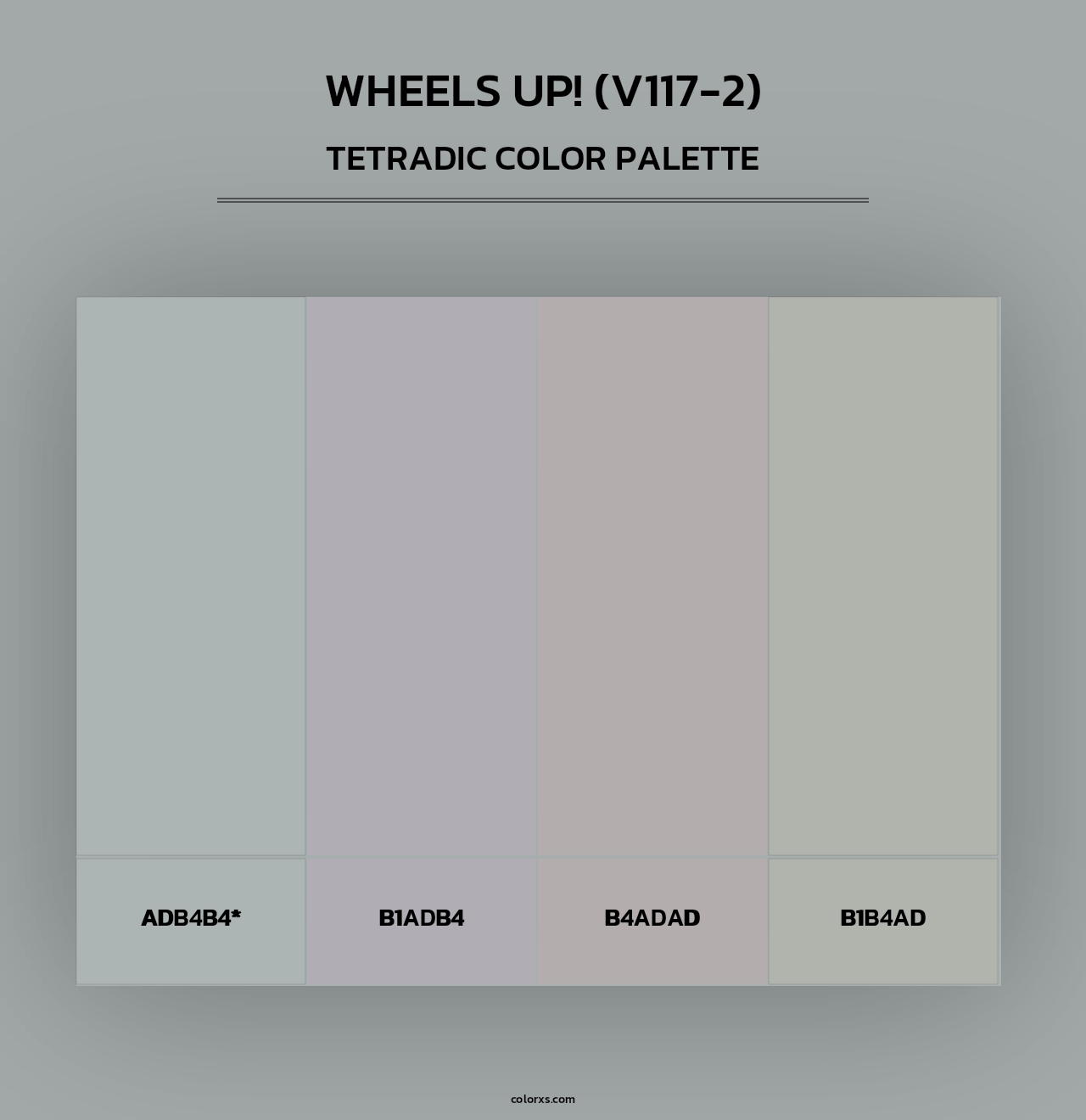 Wheels Up! (V117-2) - Tetradic Color Palette