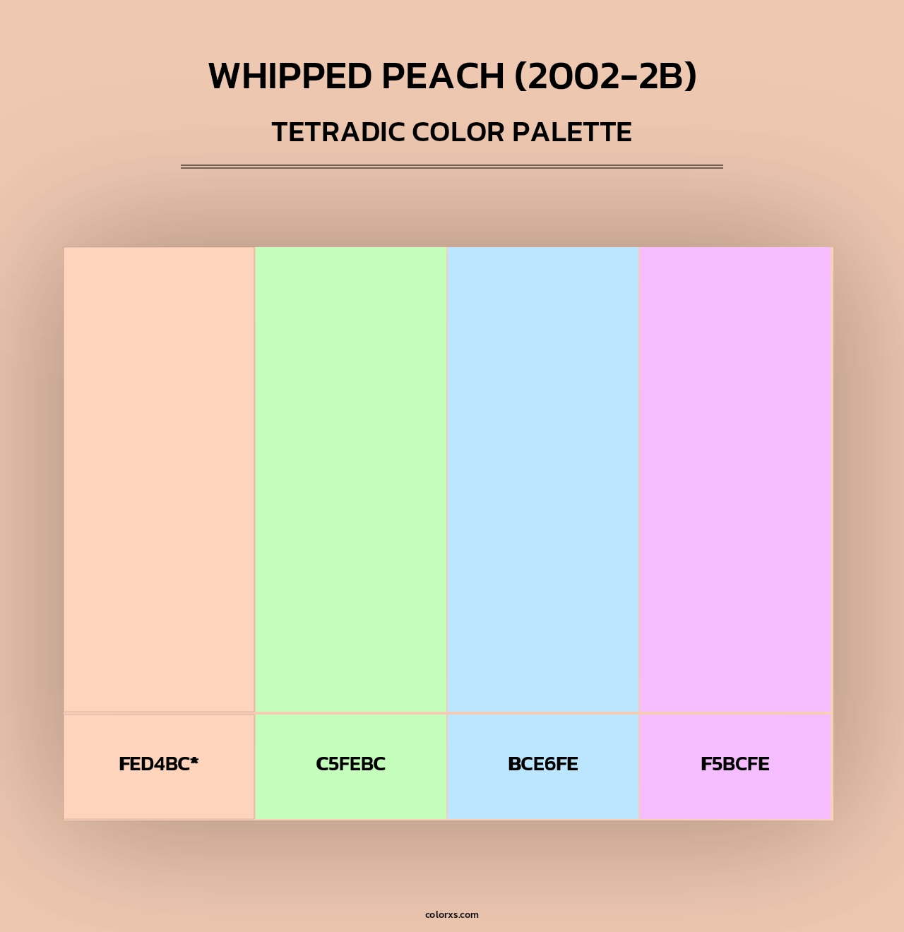 Whipped Peach (2002-2B) - Tetradic Color Palette