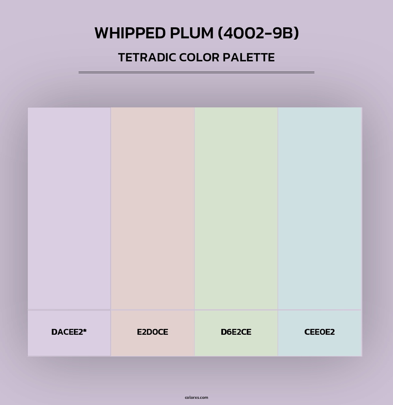 Whipped Plum (4002-9B) - Tetradic Color Palette