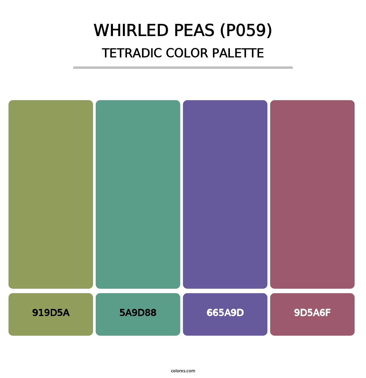 Whirled Peas (P059) - Tetradic Color Palette